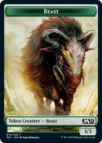 Beast // Cat (011) Double-Sided Token [Core Set 2021 Tokens]