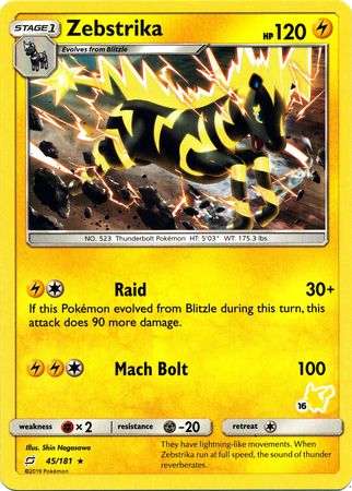 Zebstrika (16/60) [Battle Academy: Pikachu Deck]