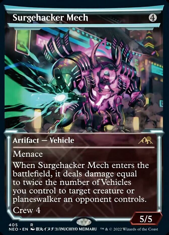 Surgehacker Mech (Showcase Soft Glow) [Kamigawa: Neon Dynasty]