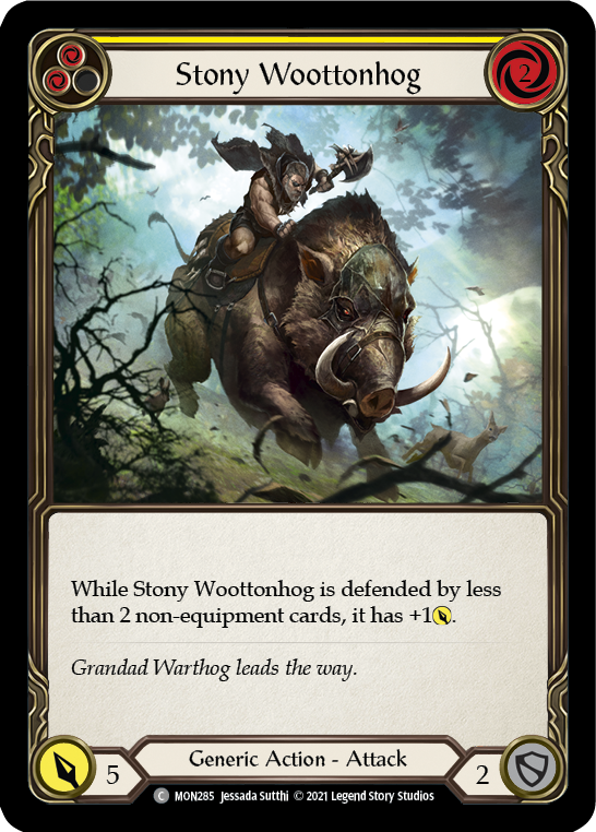 Stony Woottonhog (Yellow) [MON285] (Monarch)  1st Edition Normal