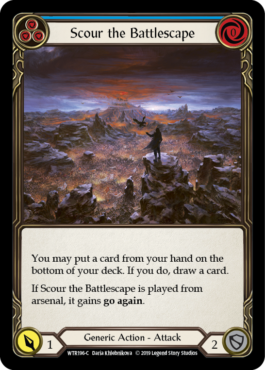 Scour the Battlescape (Blue) [WTR196-C] (Welcome to Rathe)  Alpha Print Rainbow Foil