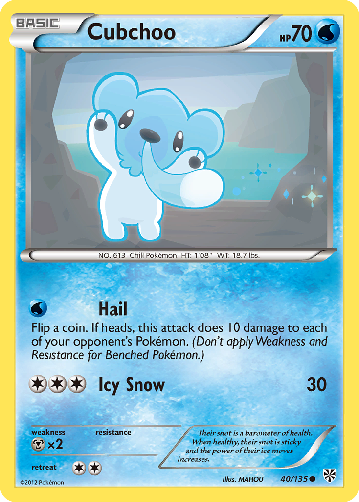 Cubchoo (40/135) [Black & White: Plasma Storm]