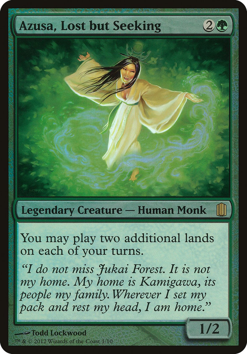 Azusa, Lost but Seeking (Oversized) [Commander's Arsenal Oversized]