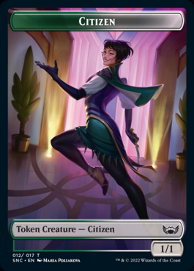 Cat // Citizen Double-Sided Token [Streets of New Capenna Tokens]