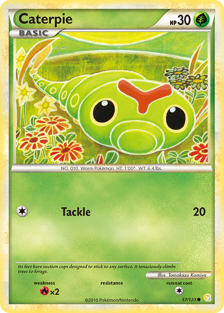 Caterpie (57/123) [HeartGold & SoulSilver: Base Set]