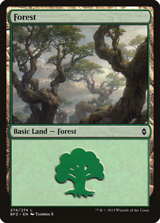 Forest (274a) [Battle for Zendikar]