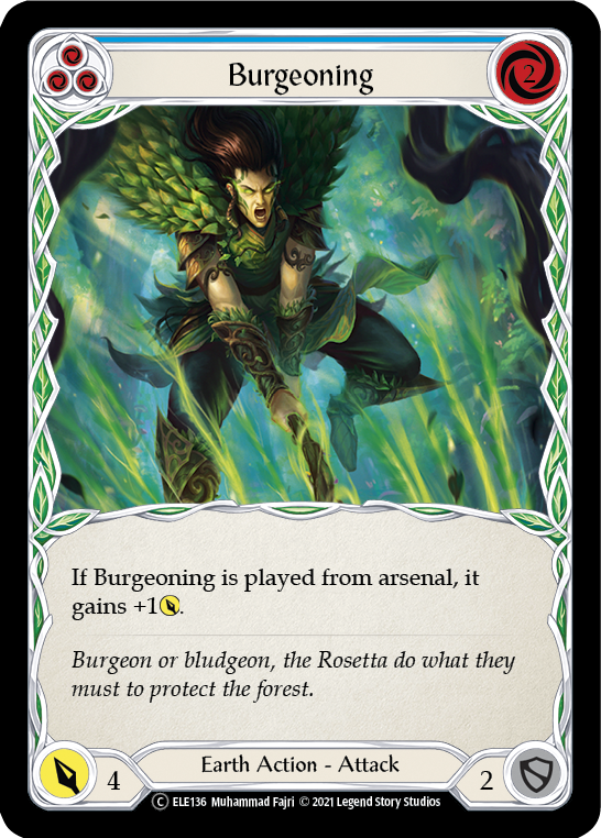 Burgeoning (Blue) [U-ELE136] (Tales of Aria Unlimited)  Unlimited Rainbow Foil