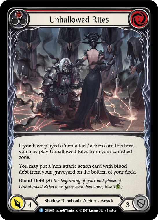 Unhallowed Rites (Red) [CHN015] (Monarch Chane Blitz Deck)