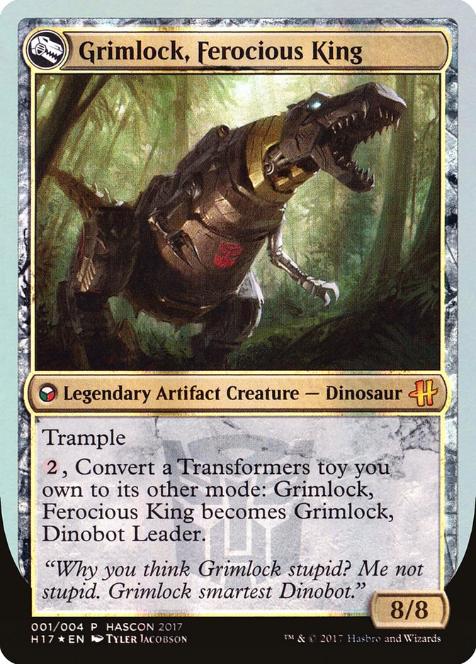 MTG Grimlock, Dinobot Leader 英語 EN foil Grimlock, Dinobot Leader / Grimlock, Ferocious King #001