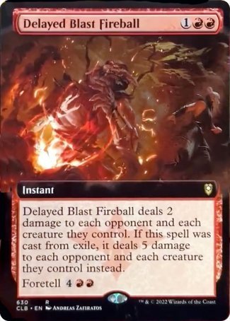 Delayed Blast Fireball (Extended Art) [Commander Legends: Battle for Baldur's Gate]