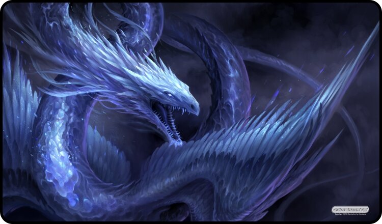 Gamermat - Blue Crystal Dragon TCG Sized