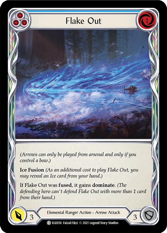 Flake Out (Blue) [ELE058] (Tales of Aria)  1st Edition Rainbow Foil