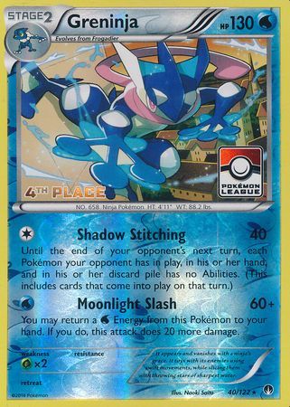 Greninja (40/122) (League Promo 4th Place) [XY: BREAKpoint]