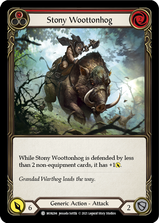 Stony Woottonhog (Red) [MON284-RF] (Monarch)  1st Edition Rainbow Foil