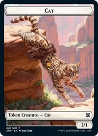 Cat // Goblin Construct Double-Sided Token [Zendikar Rising Tokens]