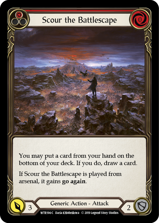 Scour the Battlescape (Red) [WTR194-C] (Welcome to Rathe)  Alpha Print Rainbow Foil