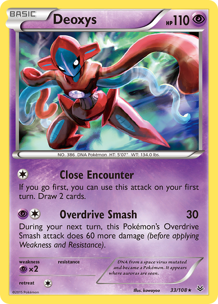 Deoxys 33/108 Holo Rare - Pokemon XY Roaring Skies Card – poke-order